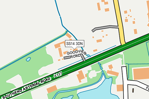 SS14 3DN map - OS OpenMap – Local (Ordnance Survey)