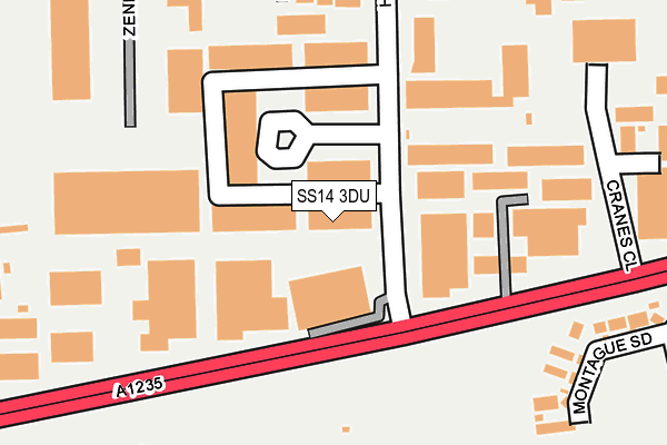 SS14 3DU map - OS OpenMap – Local (Ordnance Survey)