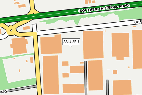 SS14 3FU map - OS OpenMap – Local (Ordnance Survey)