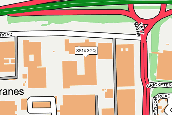 SS14 3GQ map - OS OpenMap – Local (Ordnance Survey)