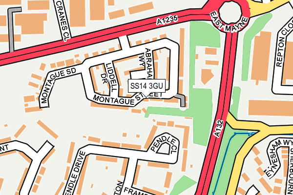 SS14 3GU map - OS OpenMap – Local (Ordnance Survey)