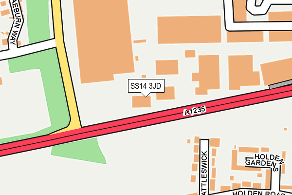 SS14 3JD map - OS OpenMap – Local (Ordnance Survey)