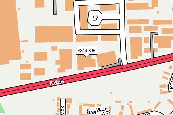 SS14 3JF map - OS OpenMap – Local (Ordnance Survey)