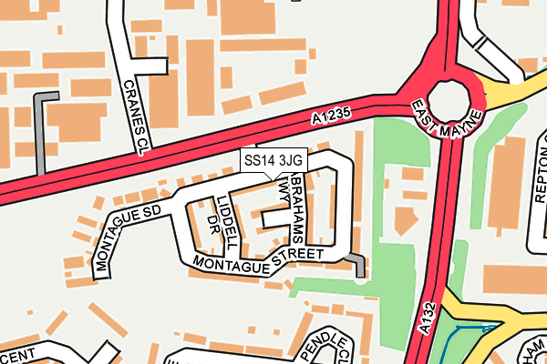SS14 3JG map - OS OpenMap – Local (Ordnance Survey)
