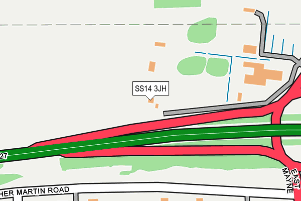 SS14 3JH map - OS OpenMap – Local (Ordnance Survey)