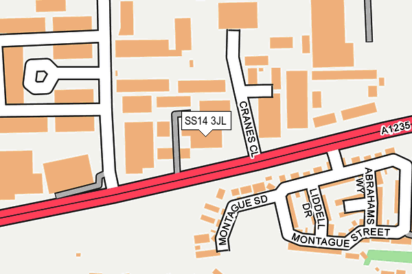 SS14 3JL map - OS OpenMap – Local (Ordnance Survey)