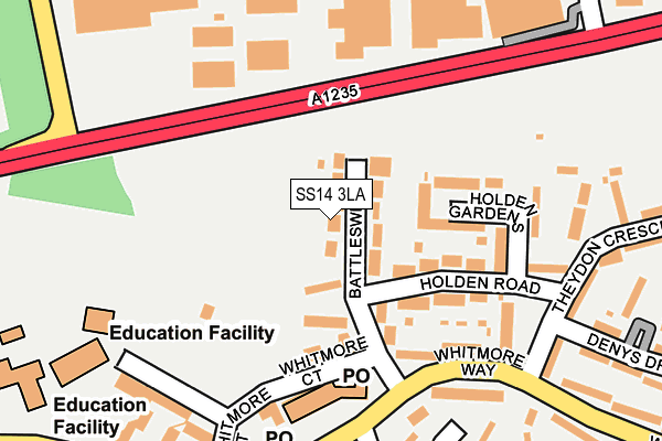 SS14 3LA map - OS OpenMap – Local (Ordnance Survey)
