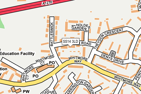 SS14 3LD map - OS OpenMap – Local (Ordnance Survey)