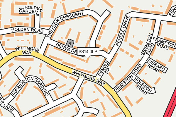 SS14 3LP map - OS OpenMap – Local (Ordnance Survey)