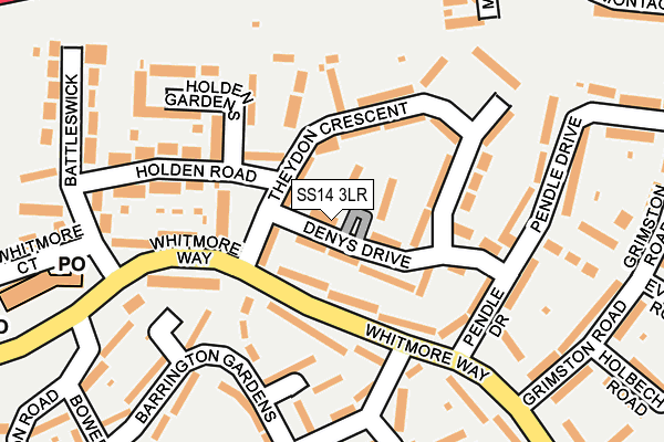 SS14 3LR map - OS OpenMap – Local (Ordnance Survey)