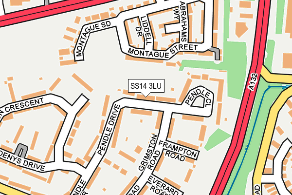 SS14 3LU map - OS OpenMap – Local (Ordnance Survey)