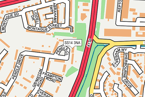 SS14 3NA map - OS OpenMap – Local (Ordnance Survey)