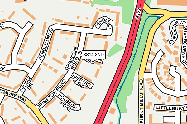 SS14 3ND map - OS OpenMap – Local (Ordnance Survey)