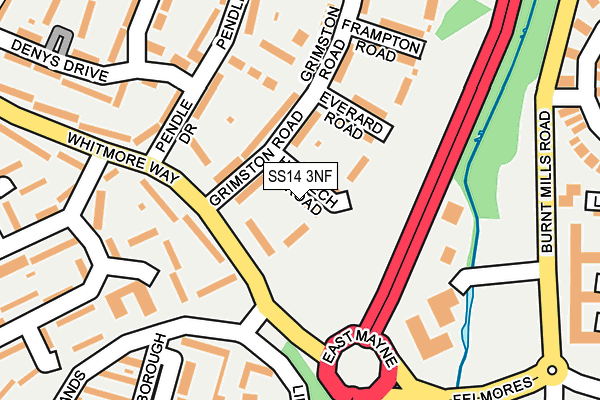 SS14 3NF map - OS OpenMap – Local (Ordnance Survey)