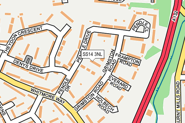 SS14 3NL map - OS OpenMap – Local (Ordnance Survey)