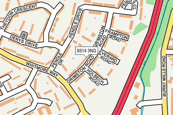 SS14 3NQ map - OS OpenMap – Local (Ordnance Survey)