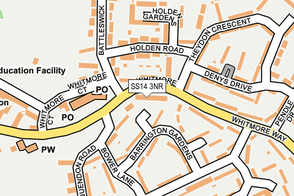 SS14 3NR map - OS OpenMap – Local (Ordnance Survey)