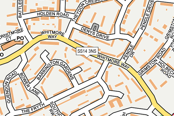 SS14 3NS map - OS OpenMap – Local (Ordnance Survey)