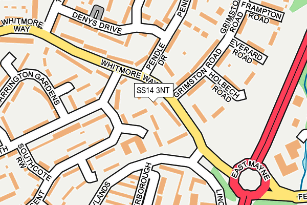 SS14 3NT map - OS OpenMap – Local (Ordnance Survey)