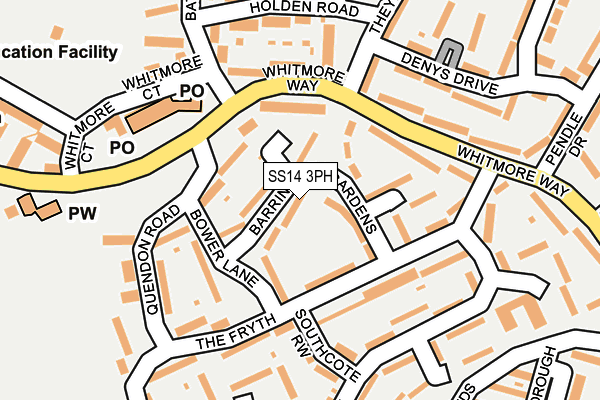 SS14 3PH map - OS OpenMap – Local (Ordnance Survey)