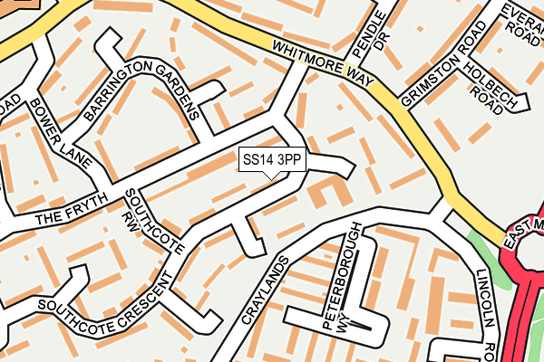 SS14 3PP map - OS OpenMap – Local (Ordnance Survey)