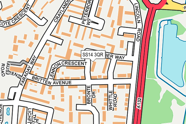 SS14 3QR map - OS OpenMap – Local (Ordnance Survey)