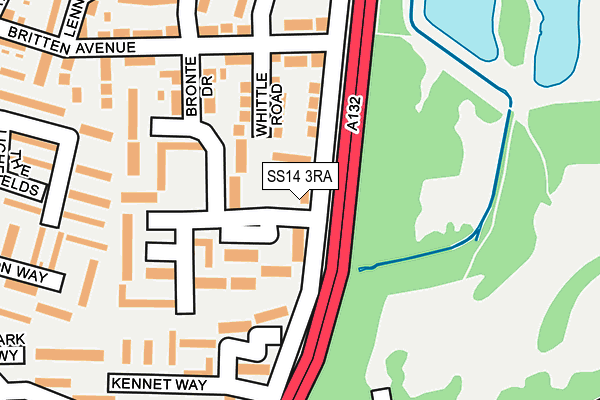 SS14 3RA map - OS OpenMap – Local (Ordnance Survey)