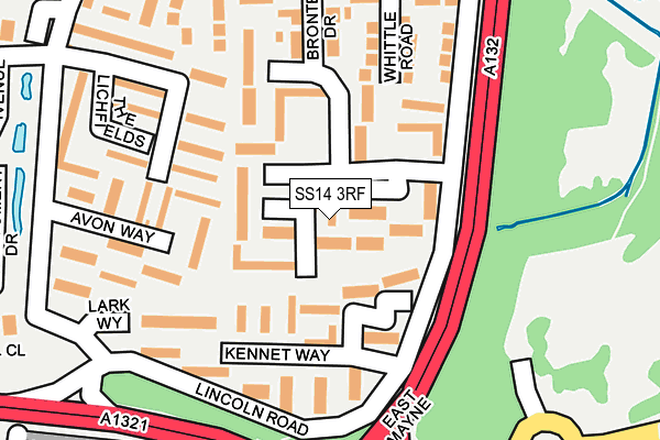 SS14 3RF map - OS OpenMap – Local (Ordnance Survey)