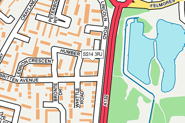 SS14 3RJ map - OS OpenMap – Local (Ordnance Survey)