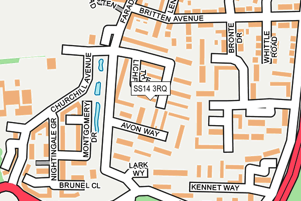 SS14 3RQ map - OS OpenMap – Local (Ordnance Survey)