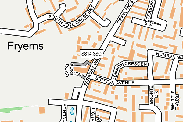SS14 3SQ map - OS OpenMap – Local (Ordnance Survey)