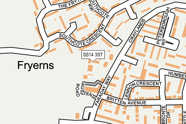 SS14 3ST map - OS OpenMap – Local (Ordnance Survey)