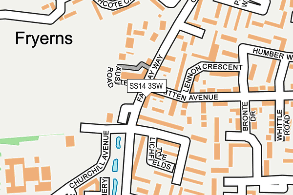 SS14 3SW map - OS OpenMap – Local (Ordnance Survey)