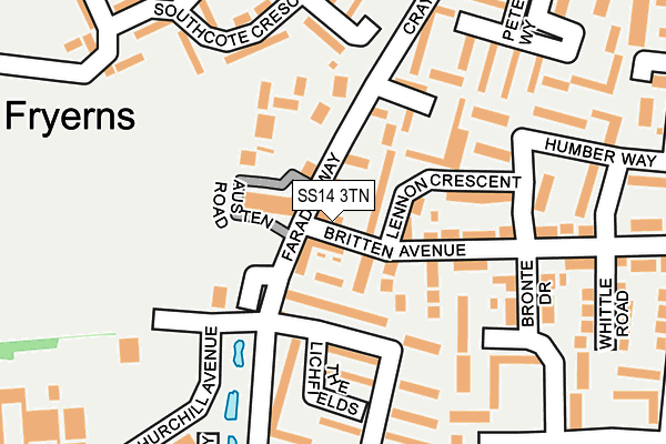 SS14 3TN map - OS OpenMap – Local (Ordnance Survey)