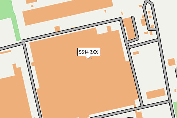 SS14 3XX map - OS OpenMap – Local (Ordnance Survey)