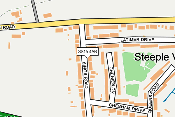 SS15 4AB map - OS OpenMap – Local (Ordnance Survey)