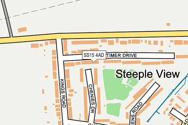 SS15 4AD map - OS OpenMap – Local (Ordnance Survey)