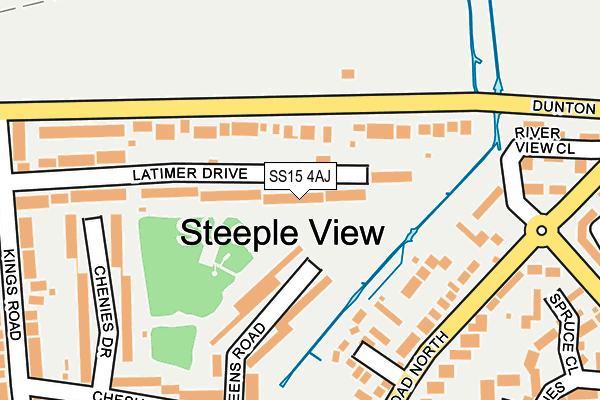 SS15 4AJ map - OS OpenMap – Local (Ordnance Survey)