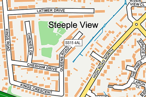 SS15 4AL map - OS OpenMap – Local (Ordnance Survey)