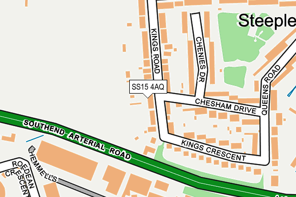 SS15 4AQ map - OS OpenMap – Local (Ordnance Survey)
