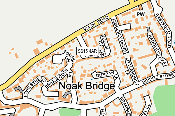 SS15 4AR map - OS OpenMap – Local (Ordnance Survey)