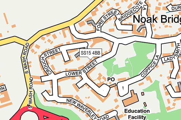 SS15 4BB map - OS OpenMap – Local (Ordnance Survey)