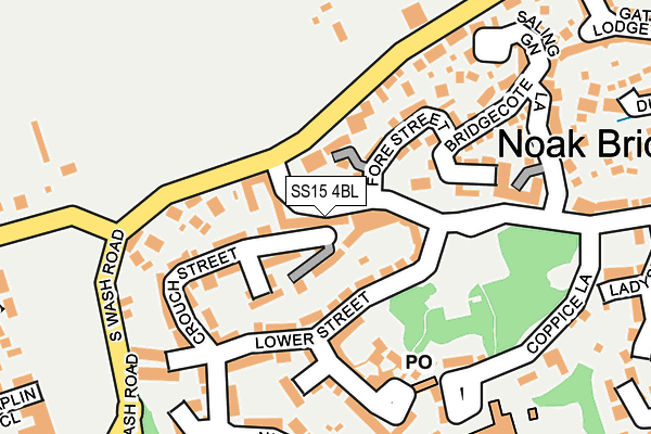 SS15 4BL map - OS OpenMap – Local (Ordnance Survey)