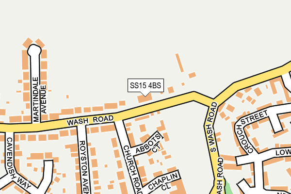 SS15 4BS map - OS OpenMap – Local (Ordnance Survey)