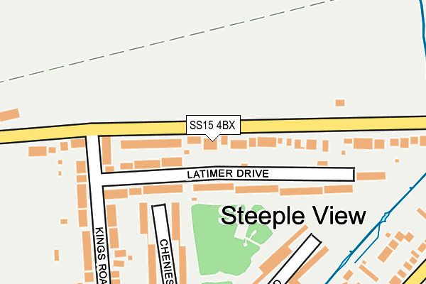SS15 4BX map - OS OpenMap – Local (Ordnance Survey)