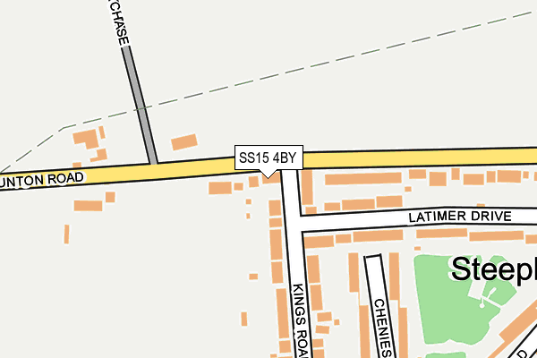 SS15 4BY map - OS OpenMap – Local (Ordnance Survey)