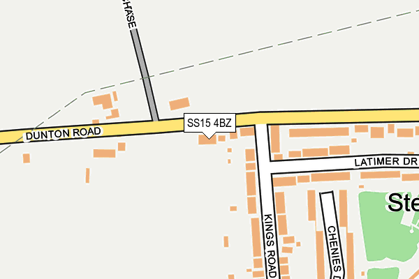 SS15 4BZ map - OS OpenMap – Local (Ordnance Survey)