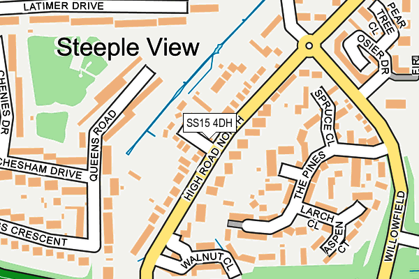 SS15 4DH map - OS OpenMap – Local (Ordnance Survey)
