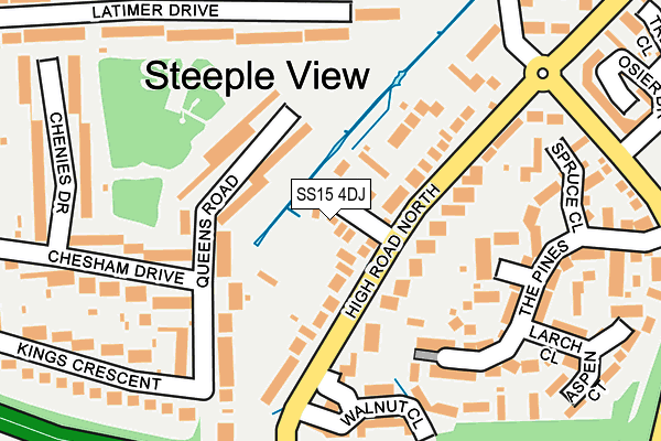 SS15 4DJ map - OS OpenMap – Local (Ordnance Survey)