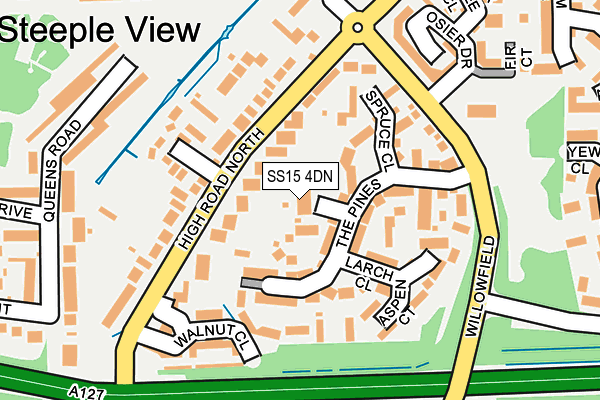 SS15 4DN map - OS OpenMap – Local (Ordnance Survey)